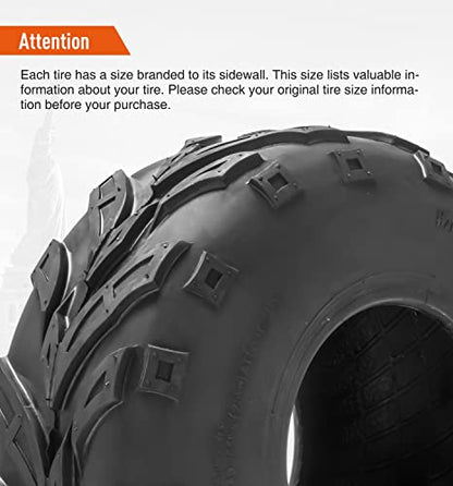 HALBERD 145/70-6 ATV Tires, 4PR Go Kart Street Mini Bike Tires, Set of 2 - size: 145/70-6*2