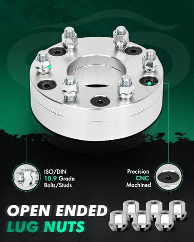 SCITOO 2" Wheel Adapters 5x5 to 6x5.5 for Chevy Tahoe 2Pcs - color: Silver, size: 2Pcs - 5x5 -14x1.5-2inch-78.1mm