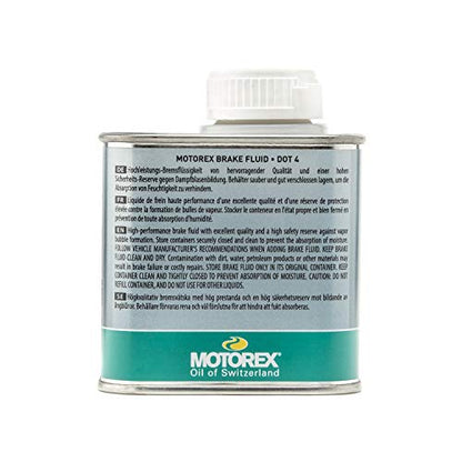 Motorex 300280 High Performance Brake Fluid Dot 4 with Optimum Braking Performance, 0.25 Liters
