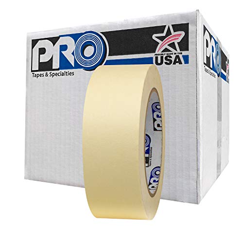ProTapes Pro 795 Crepe Paper General Purpose Masking Tape, 60 yds Length x 1-1/2" Width, Tan (Pack of 24) - size: 1-1/2" (Pack of 24)
