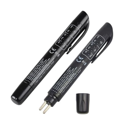 Mandark 2PCS Car Brake Fluid Liquid Tester Pen, 5 LED Indicators Auto Brake Diagnostic Testing Tool for DOT 3 DOT 4 DOT 5.1 Brake Fluid, Automotive Oil Moisture Analyzer, Universal for Most Vehicles - size: 2 Pcs