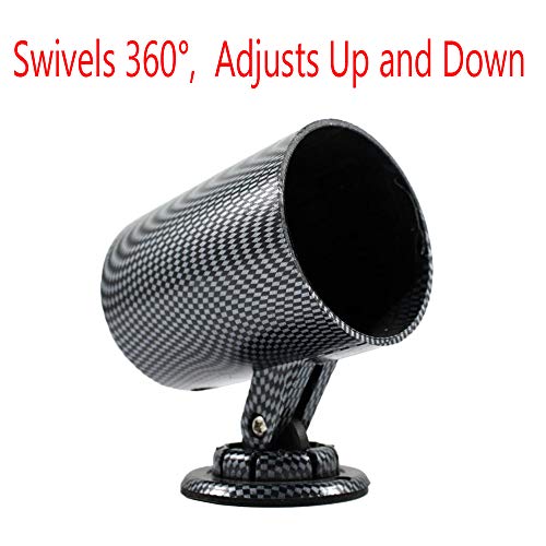 ESUPPORT Carbon Fiber 2" 52mm Heavy Duty Universal Single Hole Dash - color: Single Hole