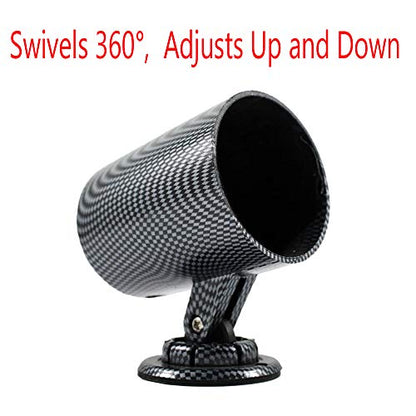 ESUPPORT Carbon Fiber 2" 52mm Heavy Duty Universal Single Hole Dash - color: Single Hole