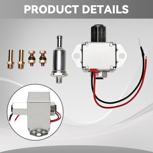 FEP288SV Fuel Pump 12v Kit, 1/8 NPT, 3-4.5 psi, Cube Solid State Electric Fuel Pump
