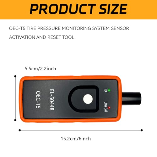 TPMS Relearn Tool, TPMS Programming Tool, EL-50448 OEC-T5 Tire Pressure Monitoring System Reset Device, Car Tire Sensors Reset Tools, Monitoring System Activation Programmer for GM Chevy Buick