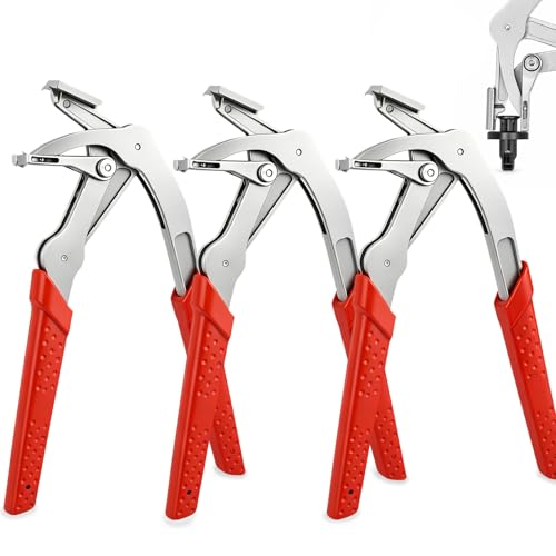 Car Clip Pliers & Trim Removal Tool, Spring-Loaded Fastener Rivet Remover for Auto Door Panels, Interior & Exterior Trim, Mechanic, Damage-Free Disassembly (3 pcs) - color: 3 Pcs