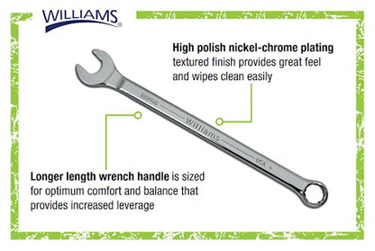 Williams WS-1174TA 10-Piece Super Combo Wrench Set - size: 10-Piece set (1 5/16" to 2")