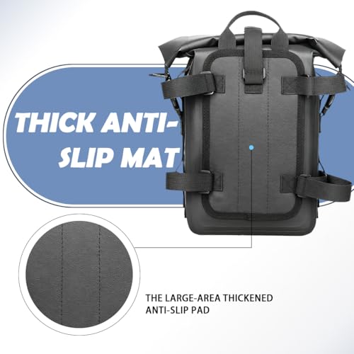 MRSXXNTY 【2 Pcs】 Motorcycle Crash Bar Bag 4L Bumper/Anti-Fall Bar Luggage Bag Motorcycle Frame Bag Side Bag Waterproof Wear-Resistant and Durable Comes With Shoulder Strap Black (Black 2Pcs) - color: Black 2Pcs