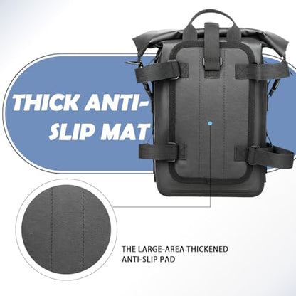 MRSXXNTY 【2 Pcs】 Motorcycle Crash Bar Bag 4L Bumper/Anti-Fall Bar Luggage Bag Motorcycle Frame Bag Side Bag Waterproof Wear-Resistant and Durable Comes With Shoulder Strap Black (Black 2Pcs) - color: Black 2Pcs
