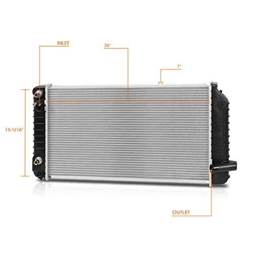 DPI-1343 OE Style Aluminum Radiator Compatible with 92-93 Skylark/Achieva/Grand Am 3.3L V6 - color: 92-93 Skylark/Achieva/Grand Am