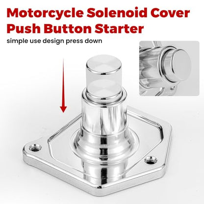 Motorcycle Chrome Starter Push Button 1.2/1.4 k/watt - color: Chrome