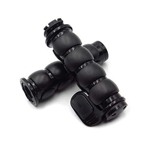 Motorcycle Hand Grips 7/8" Non-slip Hand Grip with Throttle Assist for Harley Yamaha Kawasiki Suzuki Cruisers Motorbikes Choppers, Black - color: Black