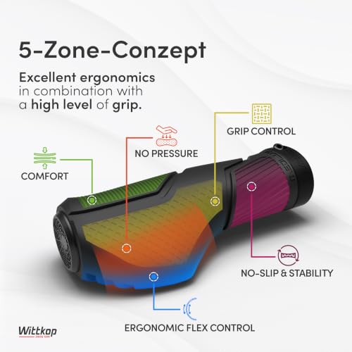 Wittkop Bike Grips With Innovative 3-Zone Design Made in Germany - Ergonomic Non-Slip Comfort and EFC Zones for Optimized Grip & Comfort - Handlebar - style: Comfort