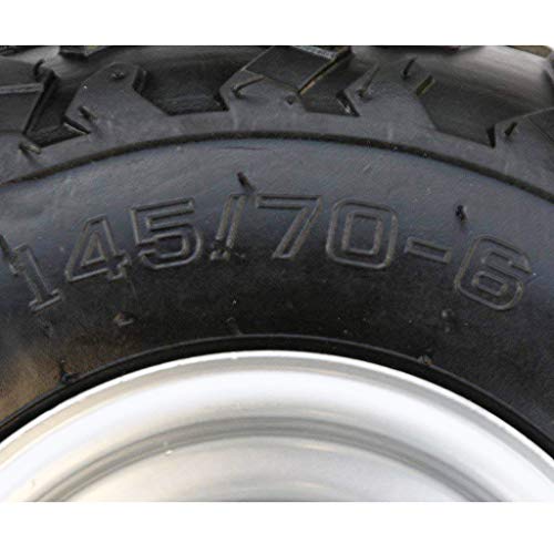 TDPRO 4PCS 145/70-6 Tires With 6 inch Wheels Rims for ATV Go Kart - color: 4PCS