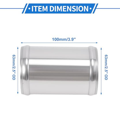 2.5" OD 0° 6063 Aluminum Alloy Tube Intercooler Pipe Polishing Air Intake Connection Hose Bilateral with Hump 4" Length 0.07" Thickness - size: 2.5"OD 4"Length