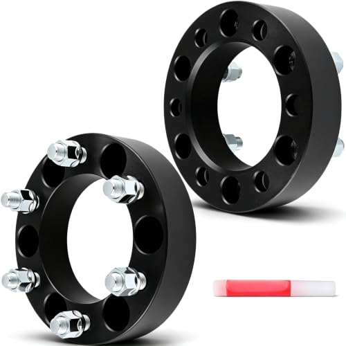 OCPTY 2PCS 6x5.5 to 6x5.5 Wheel Spacers 1.5 inch 14x1.5 Studs 108mm Bore - size: 1.5 inch