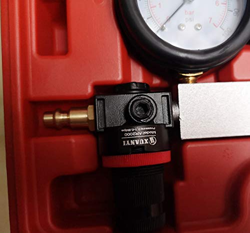 Cylinder Leak Down Tester,Compression Test kit - Engine Cylinder Dual Gauge Leakdown Tester kit Diagnostics Tool.