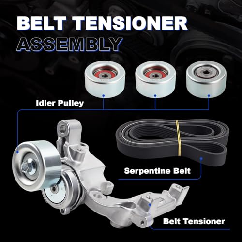 Upgraded Drive Belt Tensioner & Idler Pulley Kit for Toy-OTA, 1660331040 - size: 1662031013-P