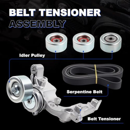 Upgraded Drive Belt Tensioner & Idler Pulley Kit for Toy-OTA, 1660331040 - size: 1662031013-P