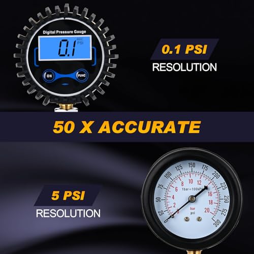 Nilight Compression Tester Kit, Digital Engine Compression Gauge - color: Digital