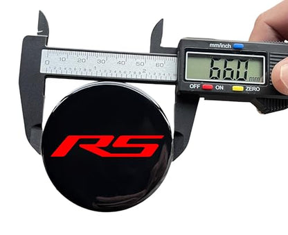 4PCS RS 66mm Wheel Center Cap Hub Cover Compatible with Chevy 66mm(RS) - color: RS-66