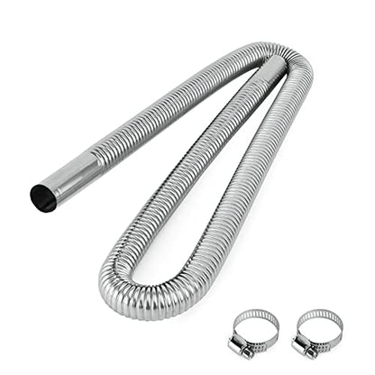 color tree Stainless Steel Exhaust Pipe 1 Inch 2.5CM ID Parking Air Heater Fuel Tank Diesel Gas Vent Hose Length 47.2Inch 120CM - size: 120CM