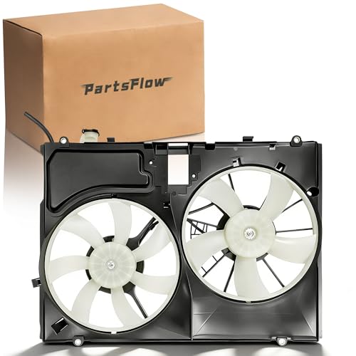 PartsFlow Radiator and Condenser cooling Fan Assembly For 2006 Toyota Sienna 621-066 - color: For Toyota Sienna