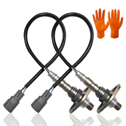 Upstream & Downstream O2 Sensor Set|Direct Replacement for OE #234-4162 * 2|Oxygen Sensor Compatible with Toyota 4Runner&Tundra&Tacoma&T100 2.7L L4 & 3.4L V6 1995-2000 WITH GLOVES - size: 2-Pack 234-4162