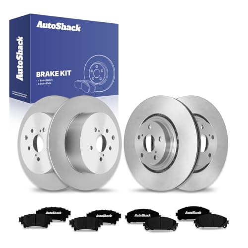 AutoShack Front & Rear Brake Rotors & Ceramic Pads for Toyota Sienna 2020 - style: Brake Rotor & Pad
