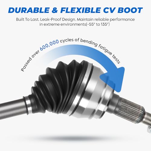 TadaMark Front Left & Right CV Axle Shaft Assembly, For FWD Only