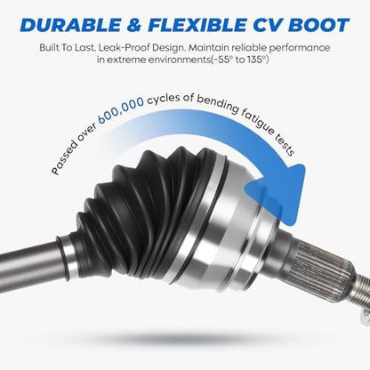 TadaMark Front Left & Right CV Axle Shaft Assembly, For FWD Only