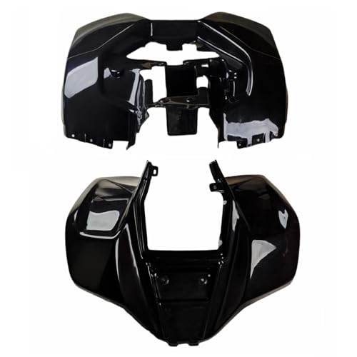 RedCap ATV Front & Rear Fender Body Kit for 150cc 250cc Kazuma Dingo Lacoste Panda Compatible with Suzuki LT80 Kawasaki KFX80 Kazuma RedCat Roketa SunL TaoTao Coolster Baja Chinese ATV Quad (Black) - color: Black