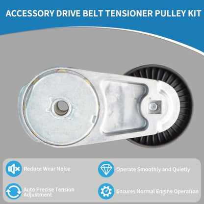 6PK1685 Engine Belt Tensioner Serpentine Belt Drive Idler Pulley Kit - size: 90K-39282B
