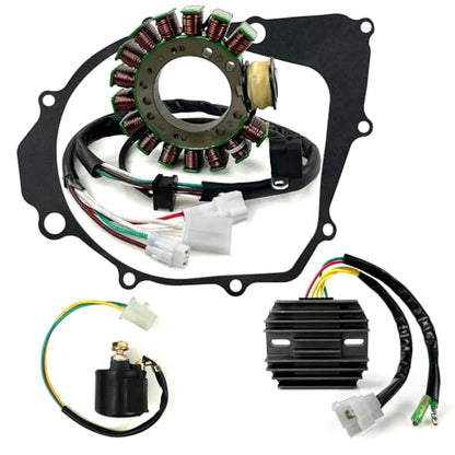 Starter Relay Solenoid Stator Coil Regulator Rectifier Stator Gasket For Yamaha Warrior 350 YFM350X 1996-2001 4KD-81940-00-00 3HN-85510-10-00 4KB-81960-02-00