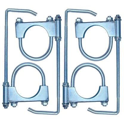 2.25" Universal Exhaust Clamp With Hanger, Muffler Hanger, 4 Pack - size: 2.25 Inch-4 PACK