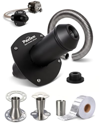 Generator Exhaust Extension Kit with Stainless Steel Flex Pipe - color: Matte Black