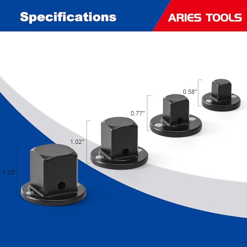 Socket Set Adapter,Low Profile Impact Socket Set Works with Impact Wrench，Torque Wrench，Electric Ratchet，Designed for Confined Space，3/8" to 1/2", 1/4" to 3/8", 3/4" to 1", 1/2" to 3/4", 4PC