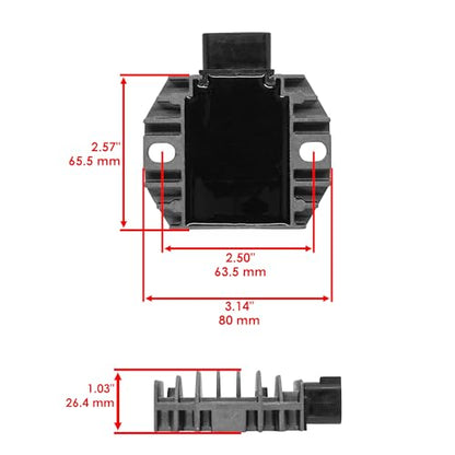 Caltric Stator and Regulator Rectifier with Gasket Compatible With Yamaha Grizzly 660 Yfm660 2002-2008