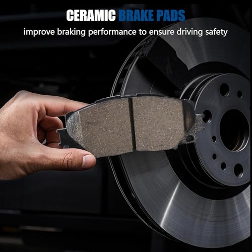 D1184 Front Ceramic Brake Pads Kit Fit For Scion iQ 2013, For Toyota Prius C 2012-2019, For Toyota Yaris 2007-2018 - style: HZ1184
