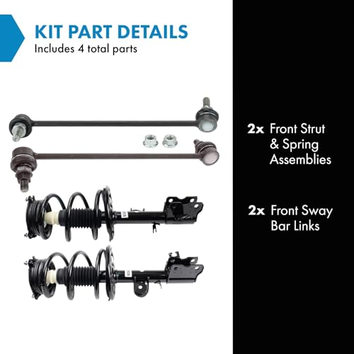 TRQ Front Suspension Kit Complete Strut & Coil Spring Assembly Sway Bar - style: PSA32631