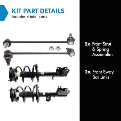 TRQ Front Suspension Kit Complete Strut & Coil Spring Assembly Sway Bar - style: PSA32631