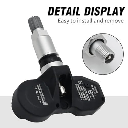 36236798726 36236771034 4Pcs TPMS Sensor, Replacement for BMW 328i 335i 528i M3 M6 X3 X5 Z4 Series 1 3 5 6 7 Mini Rolls-Royce, Tire Pressure Monitoring System Sensors 433Mhz