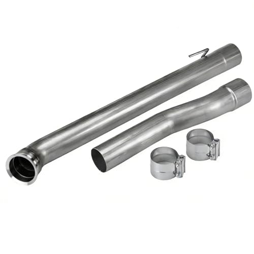 Stainless Steel Exhaust Pipe Kit + Flexpipe-Back + Muffler for 2019-2025 Dodge Ram 2500/3500 Cummins 6.7L 4" Powerstroke Diesel - size: for 2019-2025 Ram 3500 2500