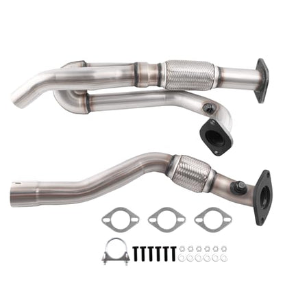 Exhaust Front Flex Y Pipe Compatible with 2009-2017 Traverse, 2009-2017 Acadia (Incl. 2017 Acadia Limited), 2009-2013 Enclave, 2009-2010 Outlook 3.6L V6, OE:50484 EPA - size: 2009-2010 Outlook 3.6L V6