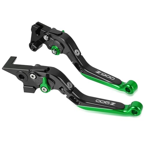Z900 Motocycle Brake Clutch Levers Set Foldable Extendable - color: Brake Clutch Levers-green+black