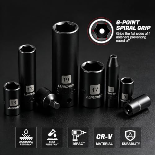 LLNDEI 390Pcs Mechanics Tool Set and Drive Deep Socket Set, 1/4" 3/8" 1/2" - size: Full Size
