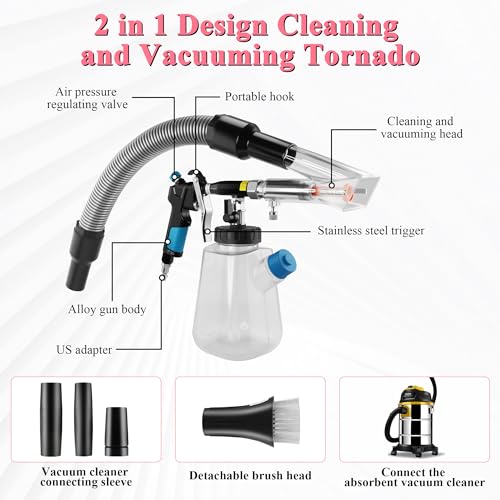 3IN1 Car Cleaning Gun Detachable Sprinkler Head for Detailing - color: blue