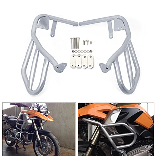 Worldmotop Engine Highway Guard Crash Bars Compatible with BMW R1200GS R1200 GS 2008-2012 (Sliver, Upper)