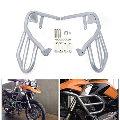 Worldmotop Engine Highway Guard Crash Bars Compatible with BMW R1200GS R1200 GS 2008-2012 (Sliver, Upper)