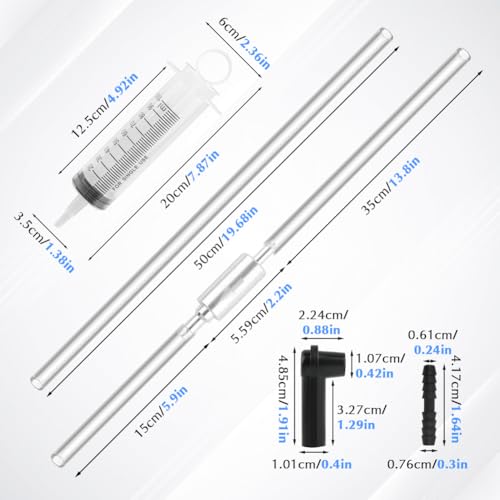 Brake Bleeder Kit, Hydraulic Disc Motorcycle Brake Bleeding Kit, Includes 100ml Sy-ringe 50cm Hose Oil Fluid Extractor Bleeder Tool for Motorbikes Cars Brakes System Repair Maintenance